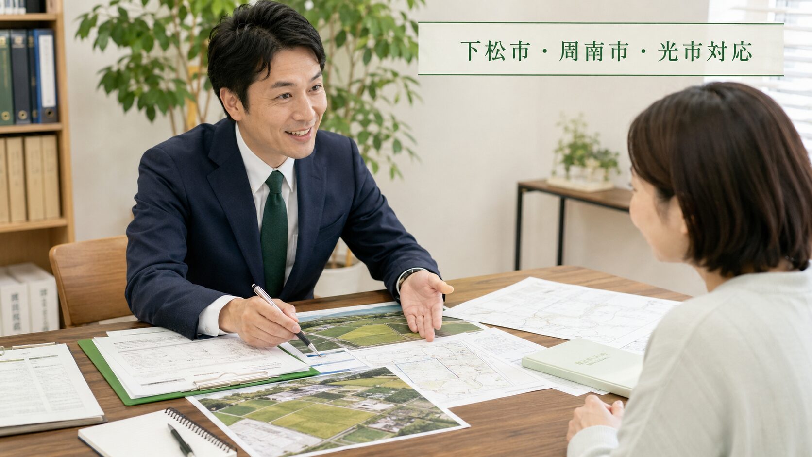 下松市で農地転用を行政書士に相談するイメージ