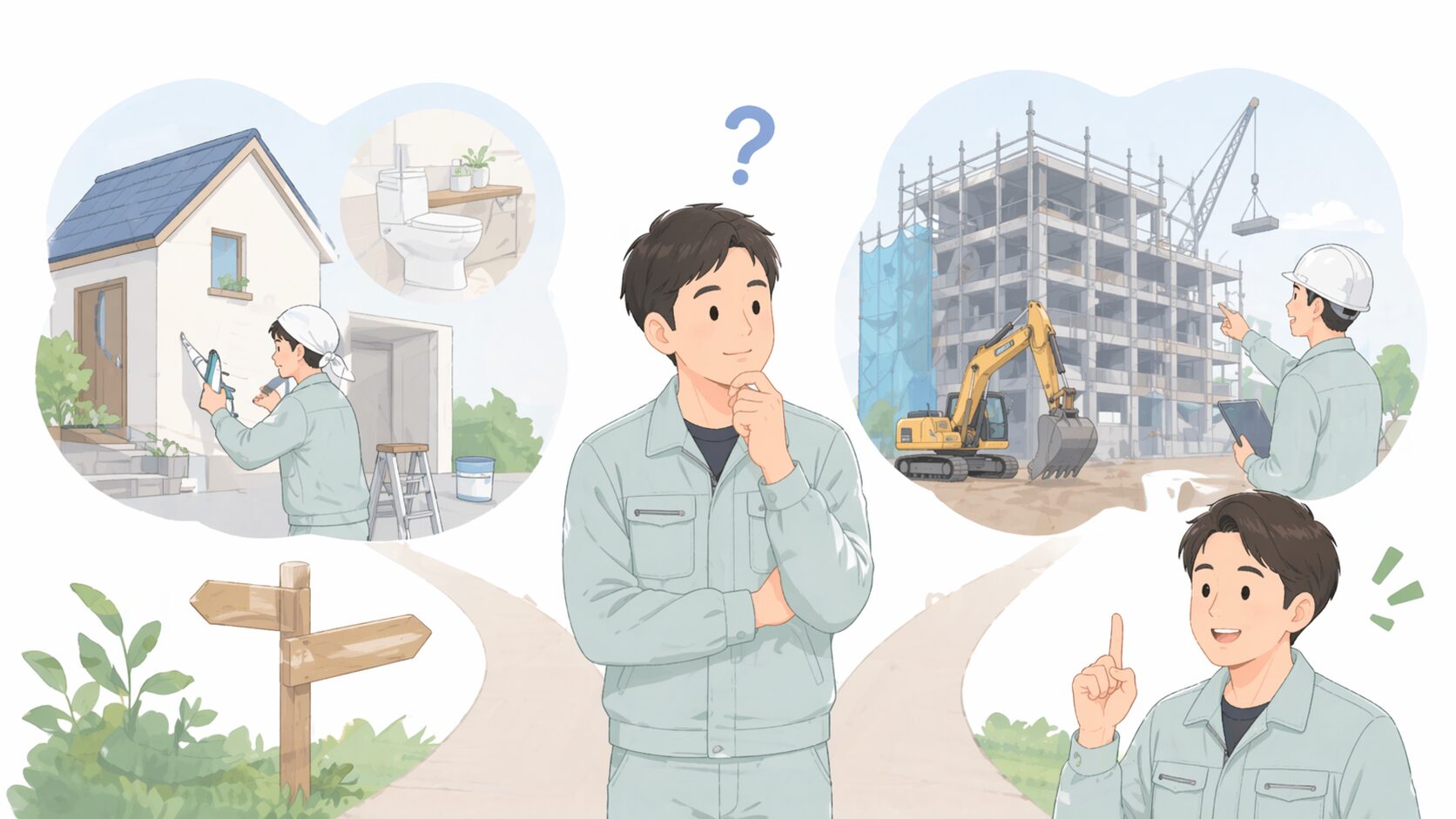 建設業許可の必要性を判断するイメージの写真またはイラスト