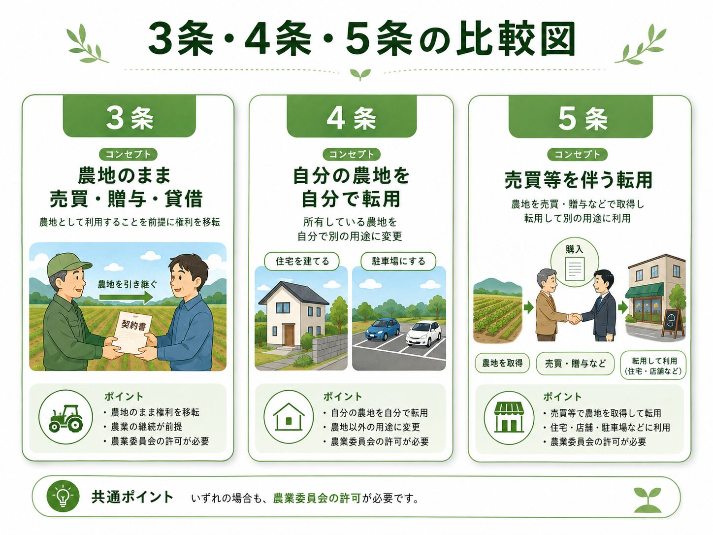 農地と書類のイメージ