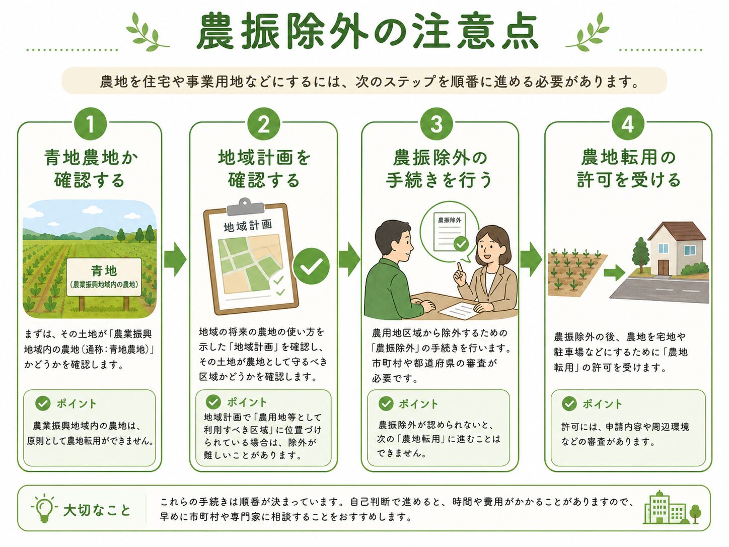 農地転用相談前に資料を準備するイメージ