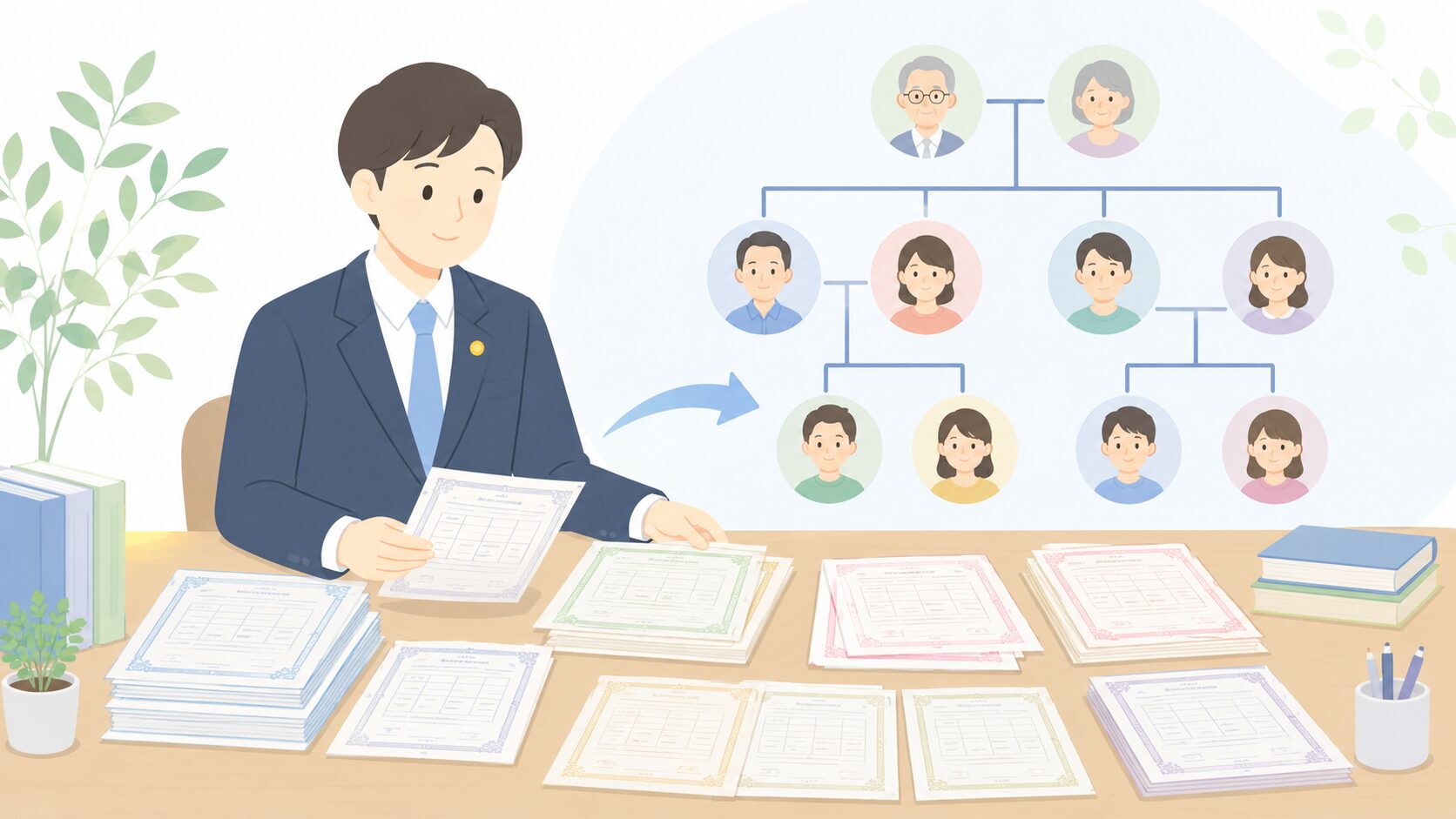 兄弟姉妹相続で戸籍の確認範囲が広がるイメージ