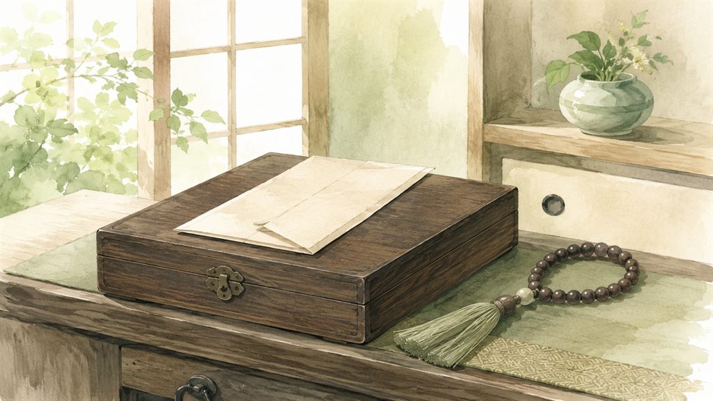 見つかった遺言書をそっと扱うイメージ